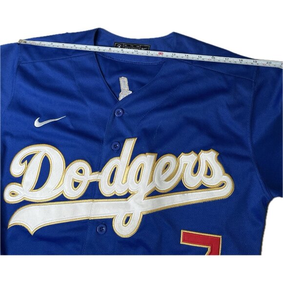 Julio Urias Los Angeles Dodgers 2020 World Series Jersey Blue Mens Nike XXL - Picture 6 of 8
